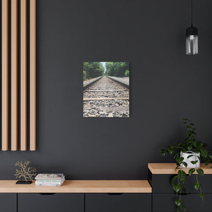Tranquil Railway Matte Canvas Art, Perfect Gift for Nature Lovers, Home Decor, Wall Art, Inspirational Artwork, Train Track Design