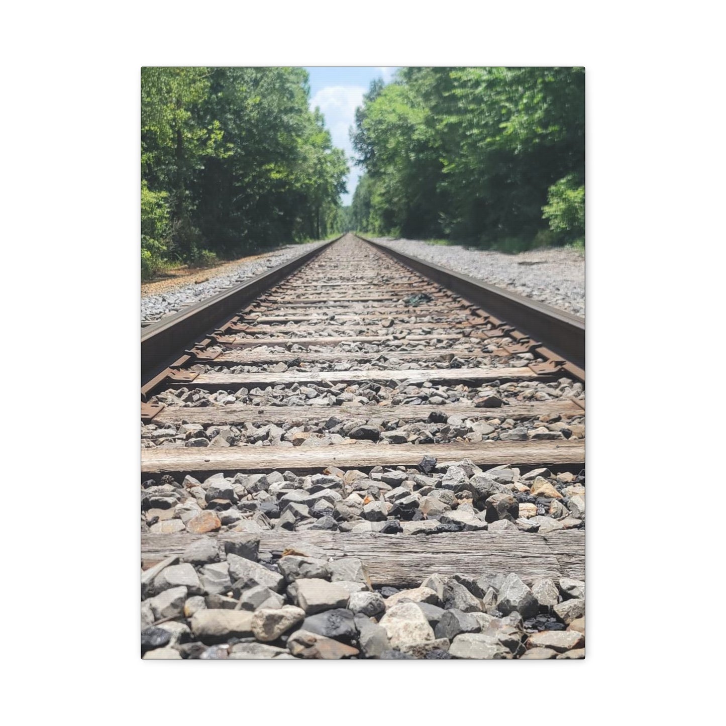 Tranquil Railway Matte Canvas Art, Perfect Gift for Nature Lovers, Home Decor, Wall Art, Inspirational Artwork, Train Track Design