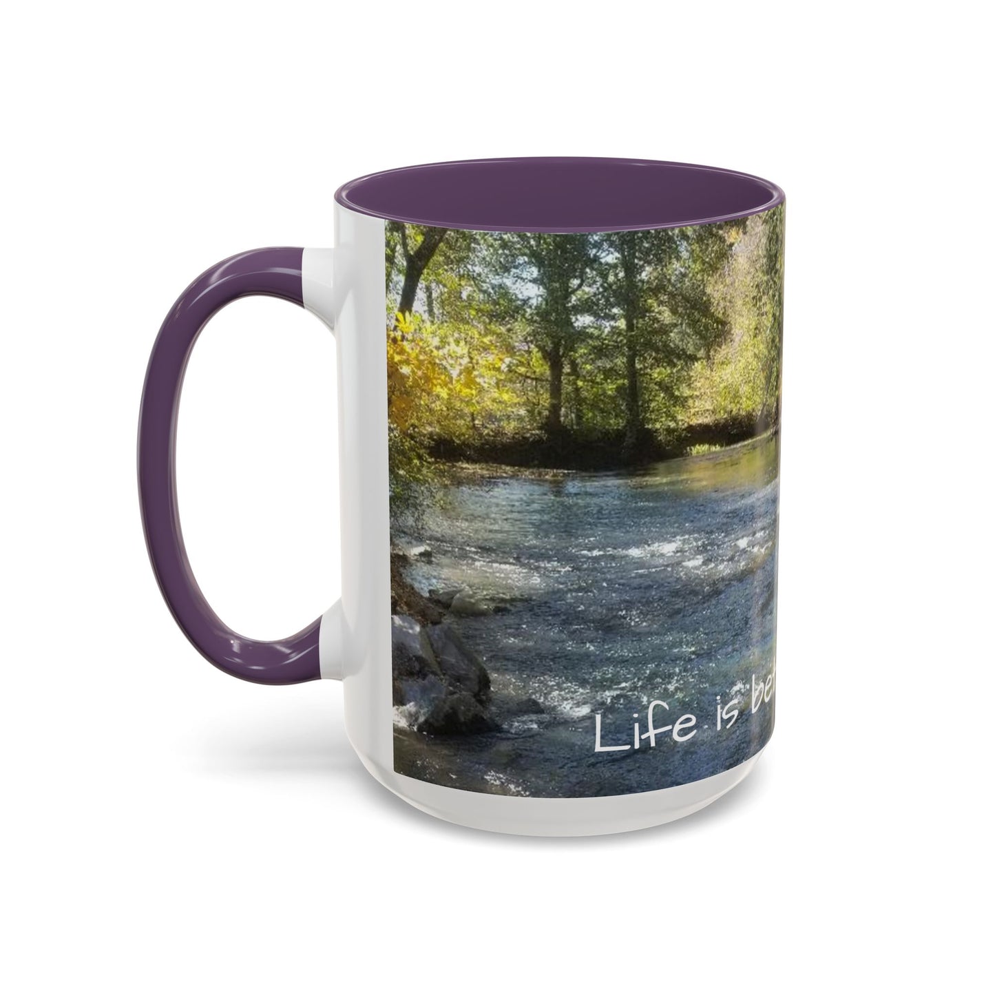 Nature-Inspired Accent Coffee Mug, Perfect for Outdoor Lovers, Gifts for Nature Enthusiasts, Afternoon Coffee, Camping Mug, Scenic Drinkware
