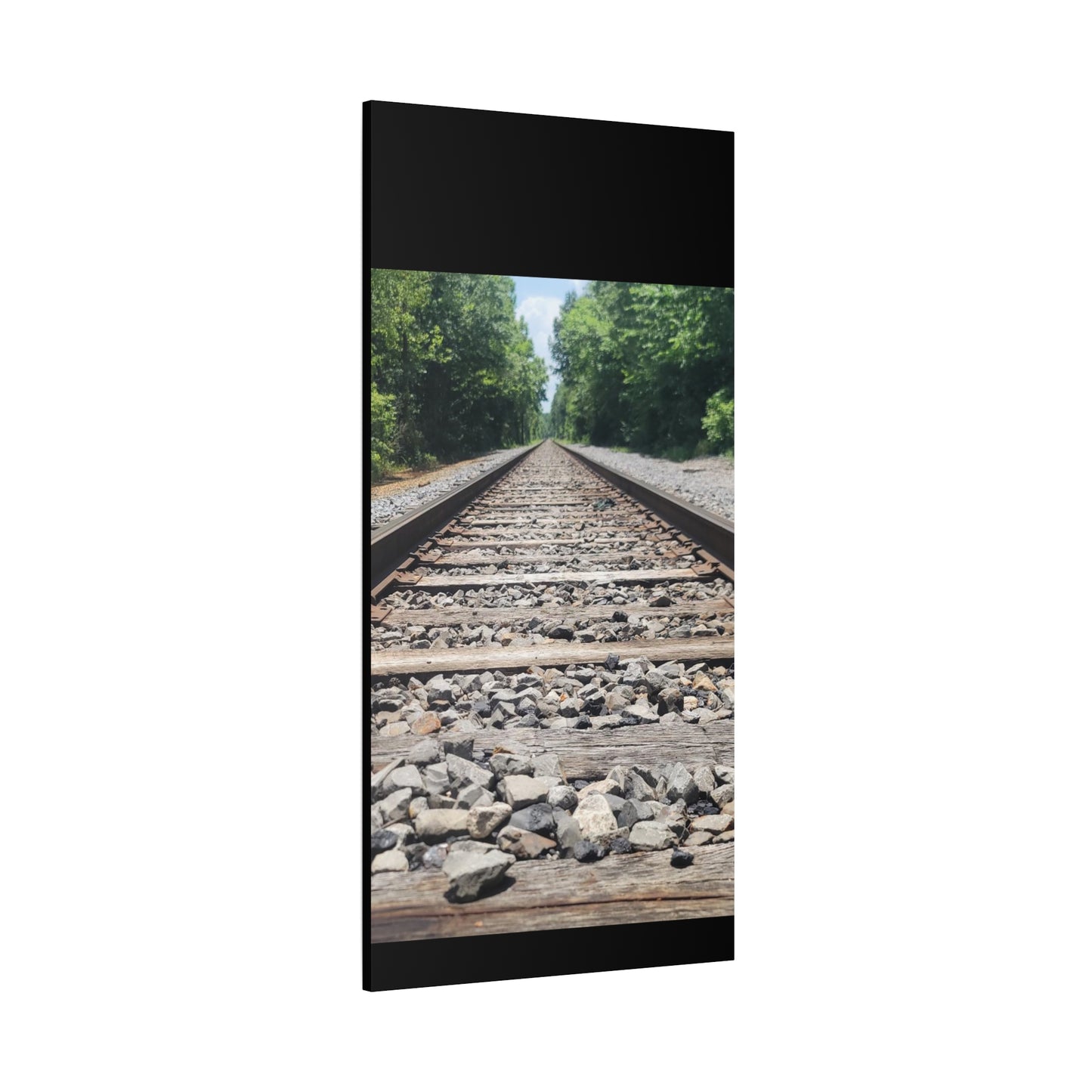 Tranquil Railway Matte Canvas Art, Perfect Gift for Nature Lovers, Home Decor, Wall Art, Inspirational Artwork, Train Track Design