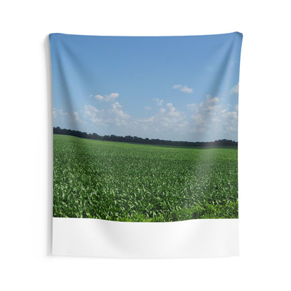 Serene Farm Landscape Wall Tapestry | Boho Decor, Nature Art, Home Wall Hanging, Farmhouse Style, Gift for Nature Lovers