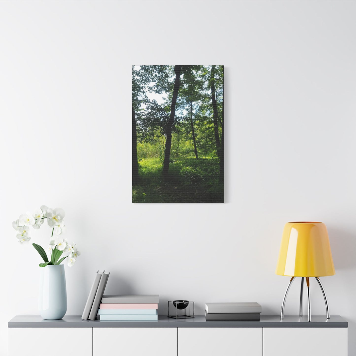 Scenic Canvas Wall Art - Nature-Inspired Home Decor, Forest Scene, Wall Hanging, Gift for Nature Lovers, Greenery Print
