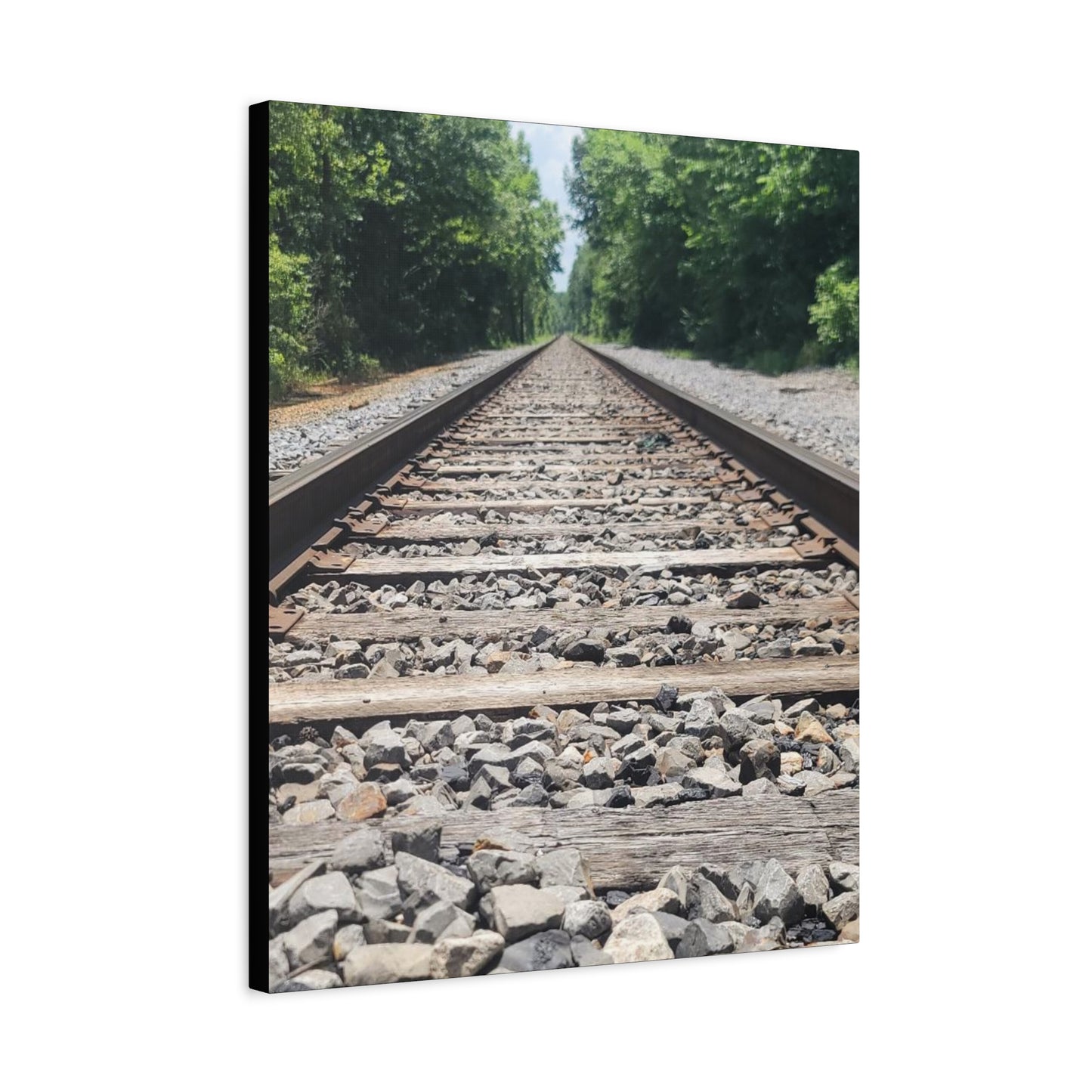 Tranquil Railway Matte Canvas Art, Perfect Gift for Nature Lovers, Home Decor, Wall Art, Inspirational Artwork, Train Track Design