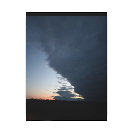 Matte Canvas Wall Art - Dramatic Storm Sky Decor, Modern Home Aesthetic, Gift for Nature Lovers, Living Room Artwork, Photography Print