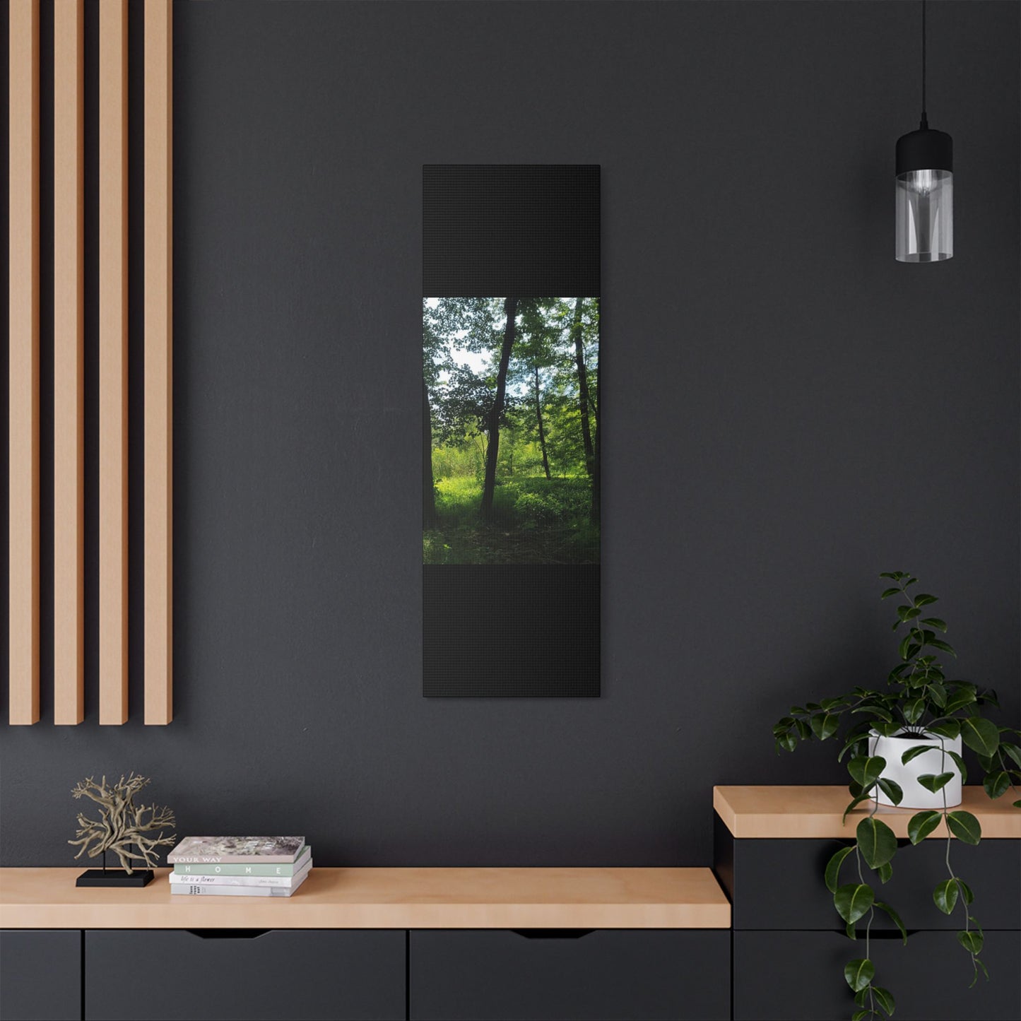 Scenic Canvas Wall Art - Nature-Inspired Home Decor, Forest Scene, Wall Hanging, Gift for Nature Lovers, Greenery Print