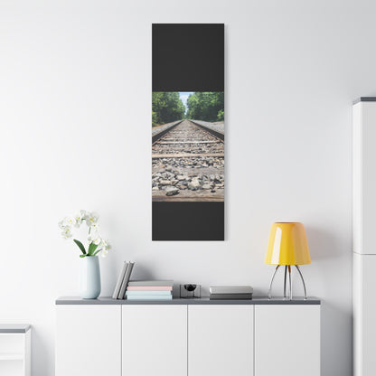 Tranquil Railway Matte Canvas Art, Perfect Gift for Nature Lovers, Home Decor, Wall Art, Inspirational Artwork, Train Track Design